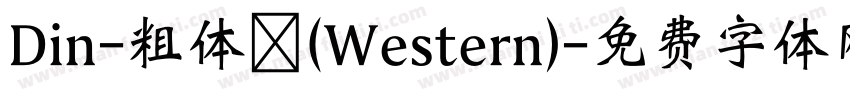 Din-粗体 (Western)字体转换